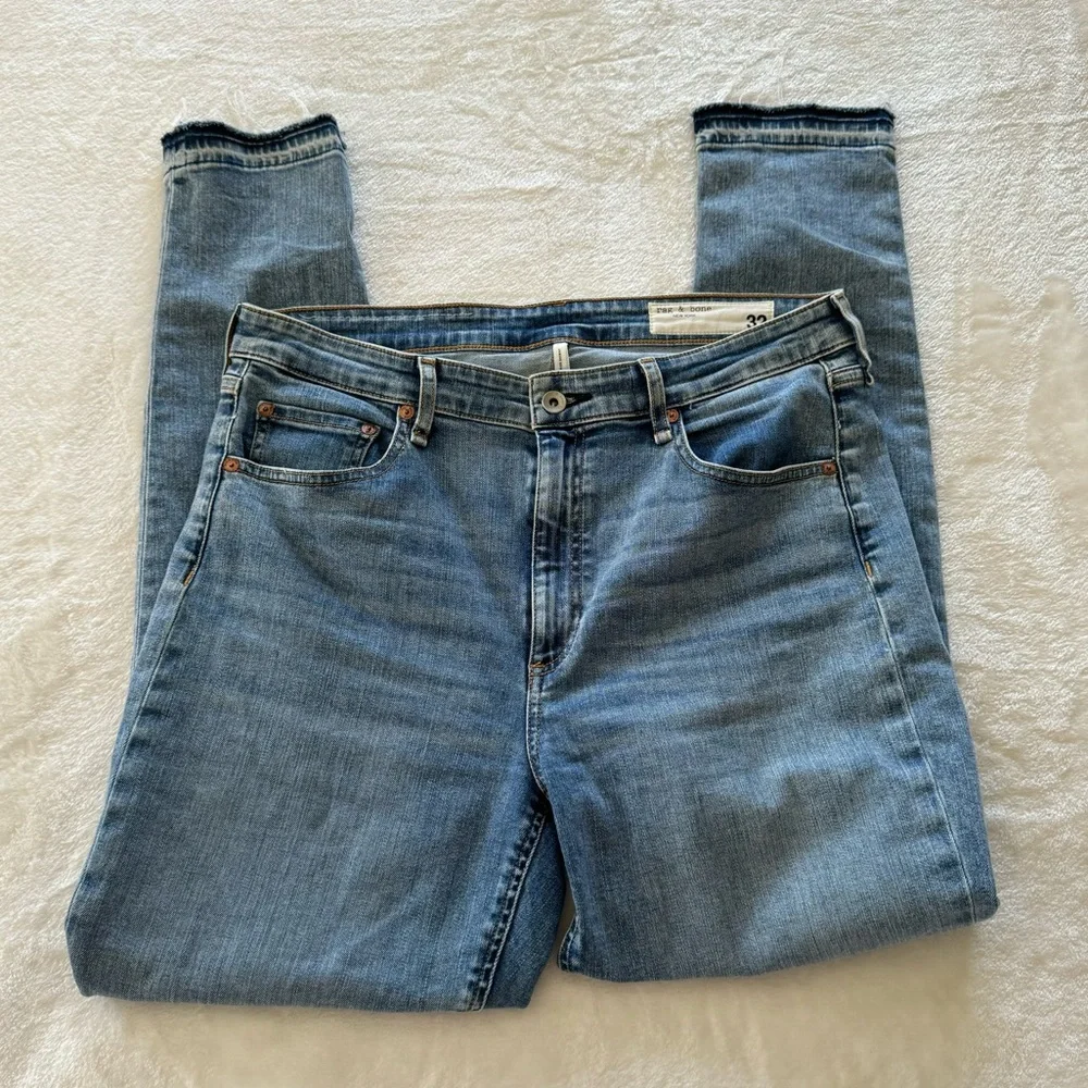Rag & Bone Nina High-Rise Release Hem Skinny Jeans in Montrose Size 32 - Picture 4 of 12